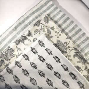 Lot of 3 iEnjoy Home Woven Zip Pillow Covers 20" x 20" Gray & White Decorative